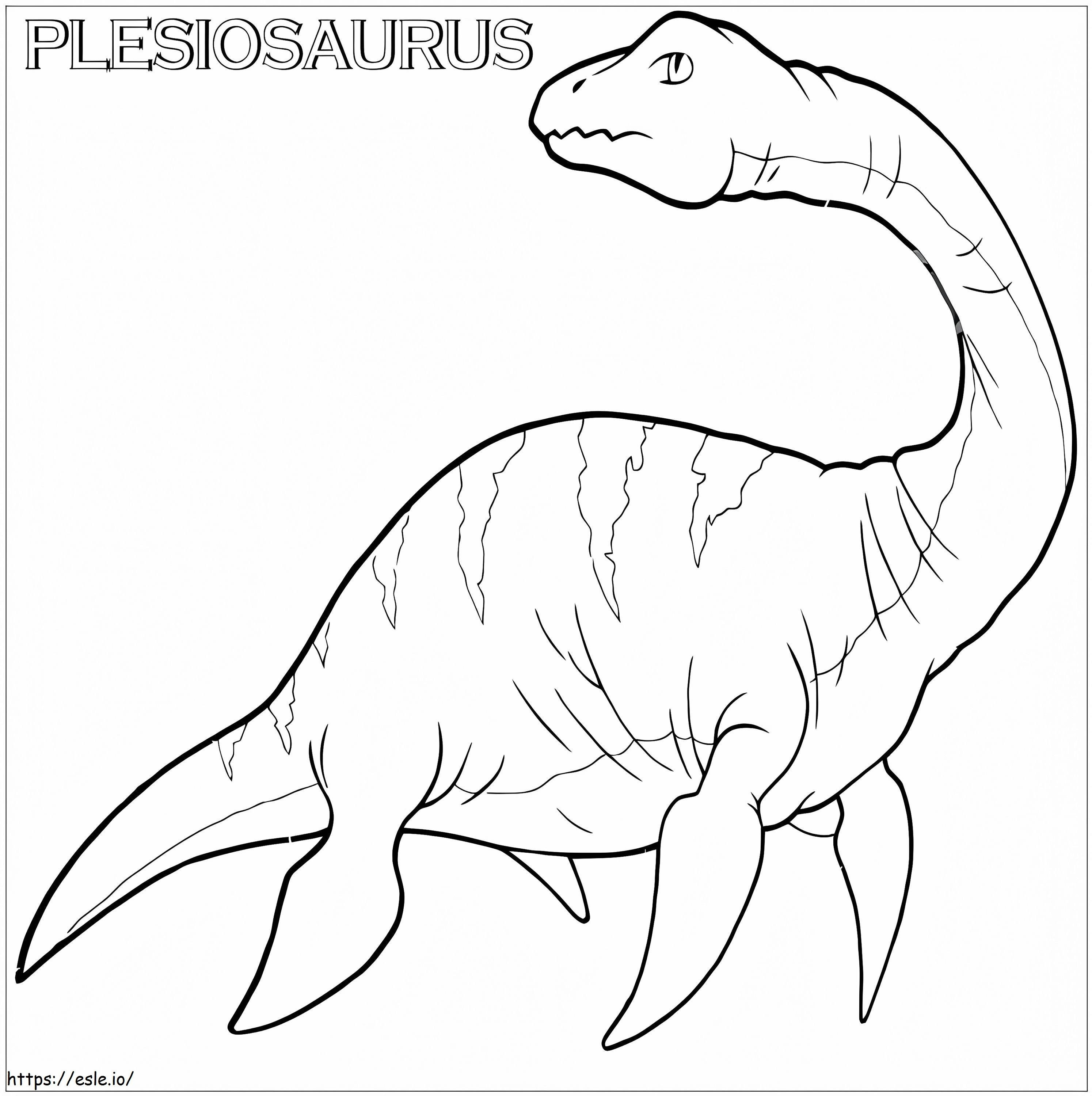 Pleziozaur 3 de colorat