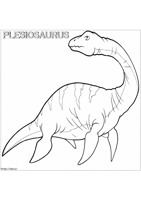 Plesiosaurus 3 värityskuva