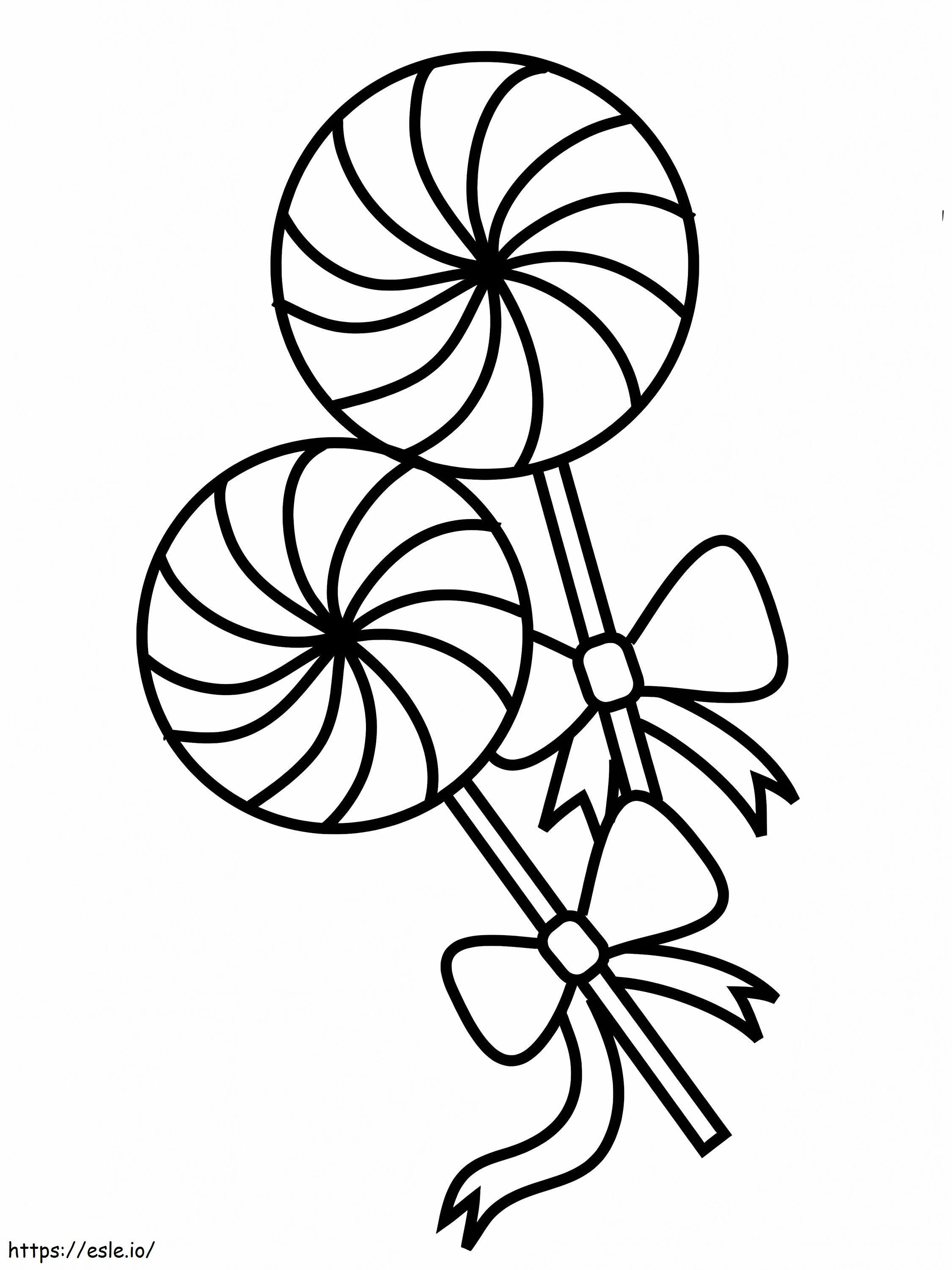 Two Lollipops coloring page