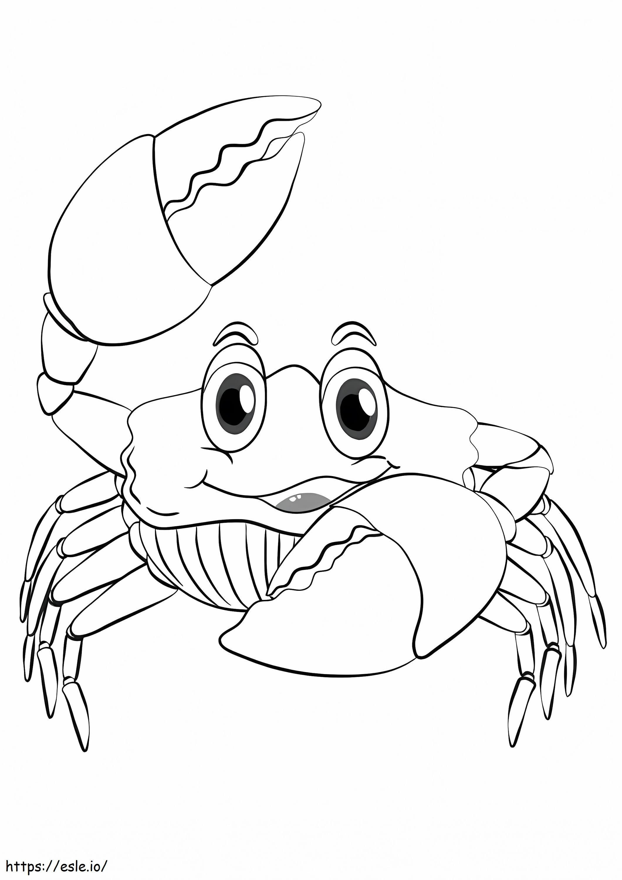 Adorable Crab coloring page