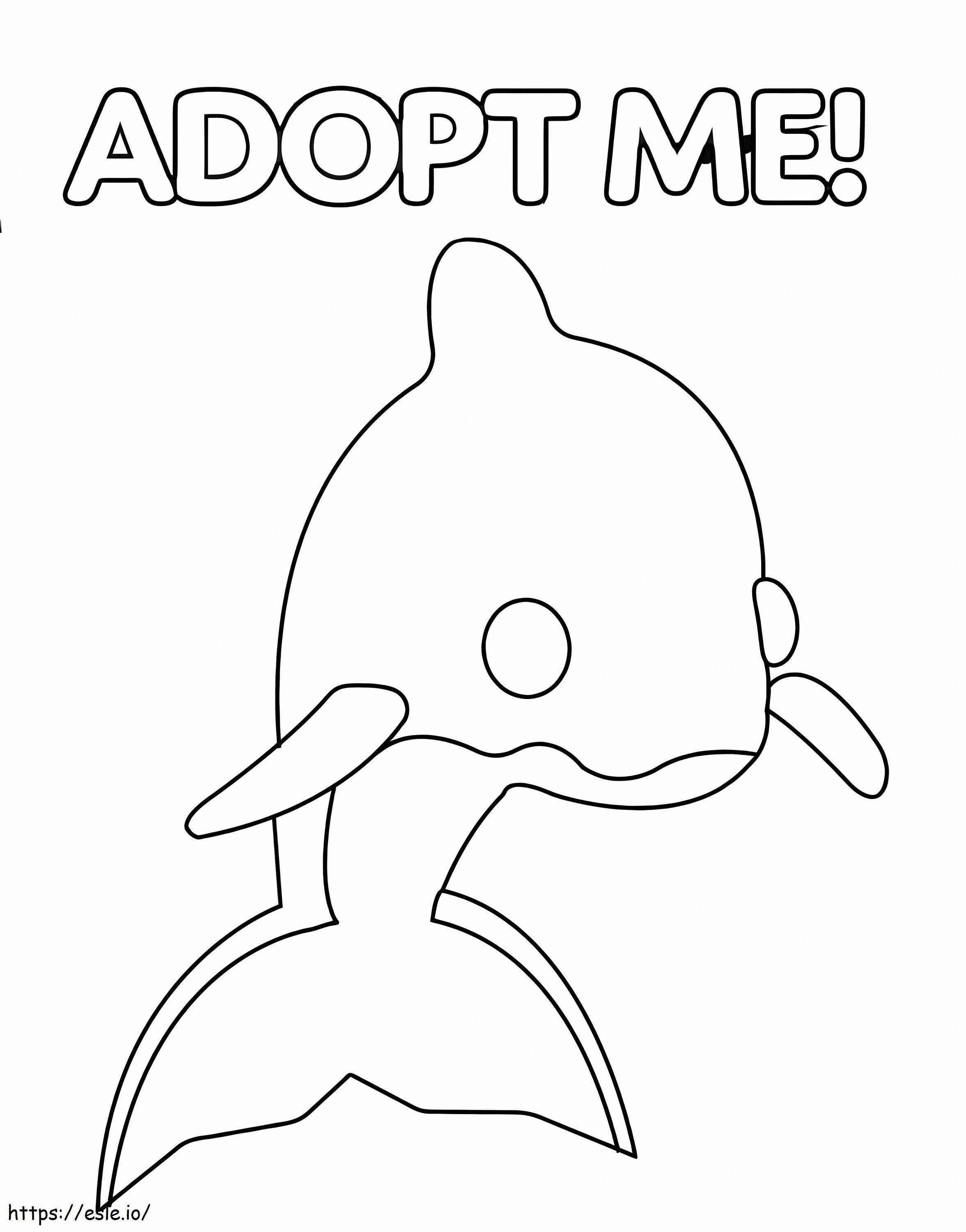 Dolfijn adopteer mij kleurplaat kleurplaat
