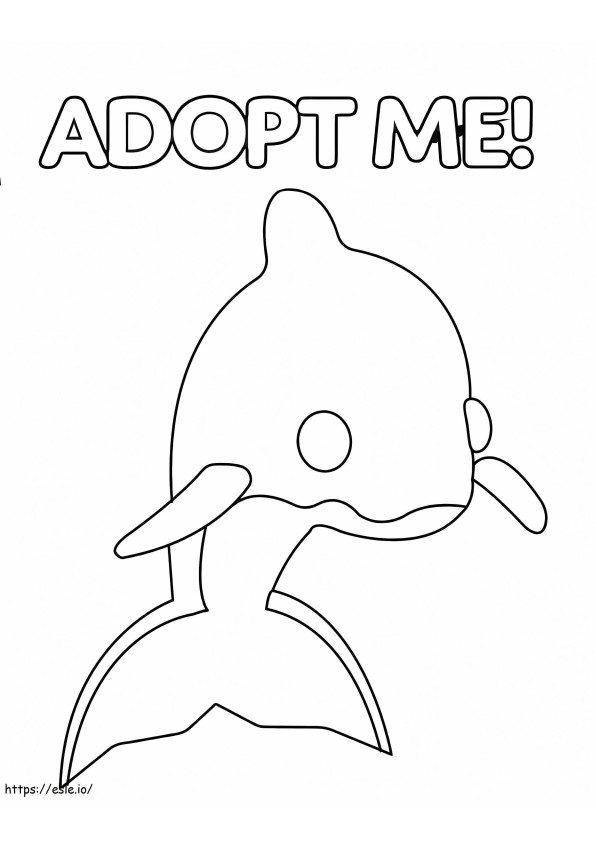 Delfinul Adoptă-mă de colorat