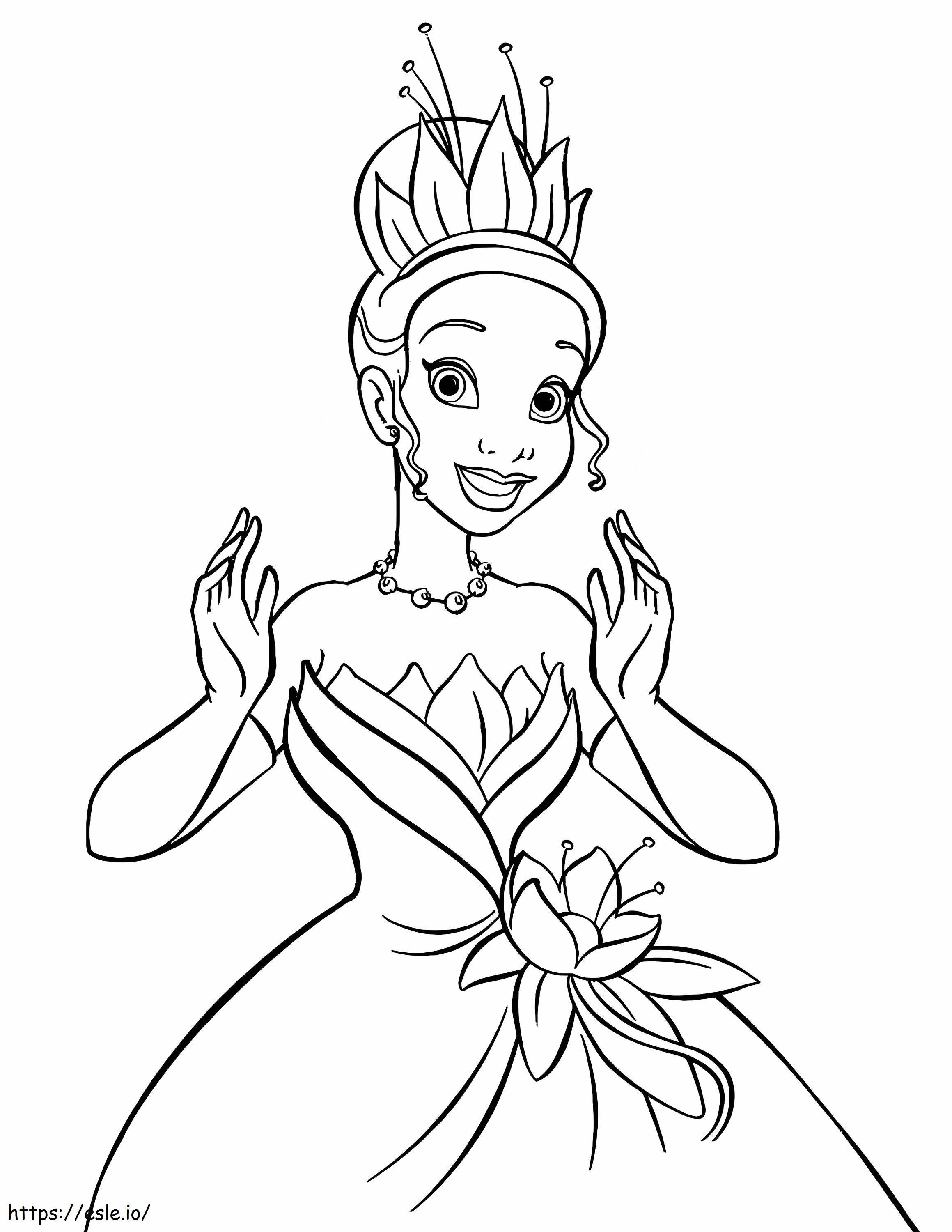 Encantadora Princesa Tiana 3 para colorir