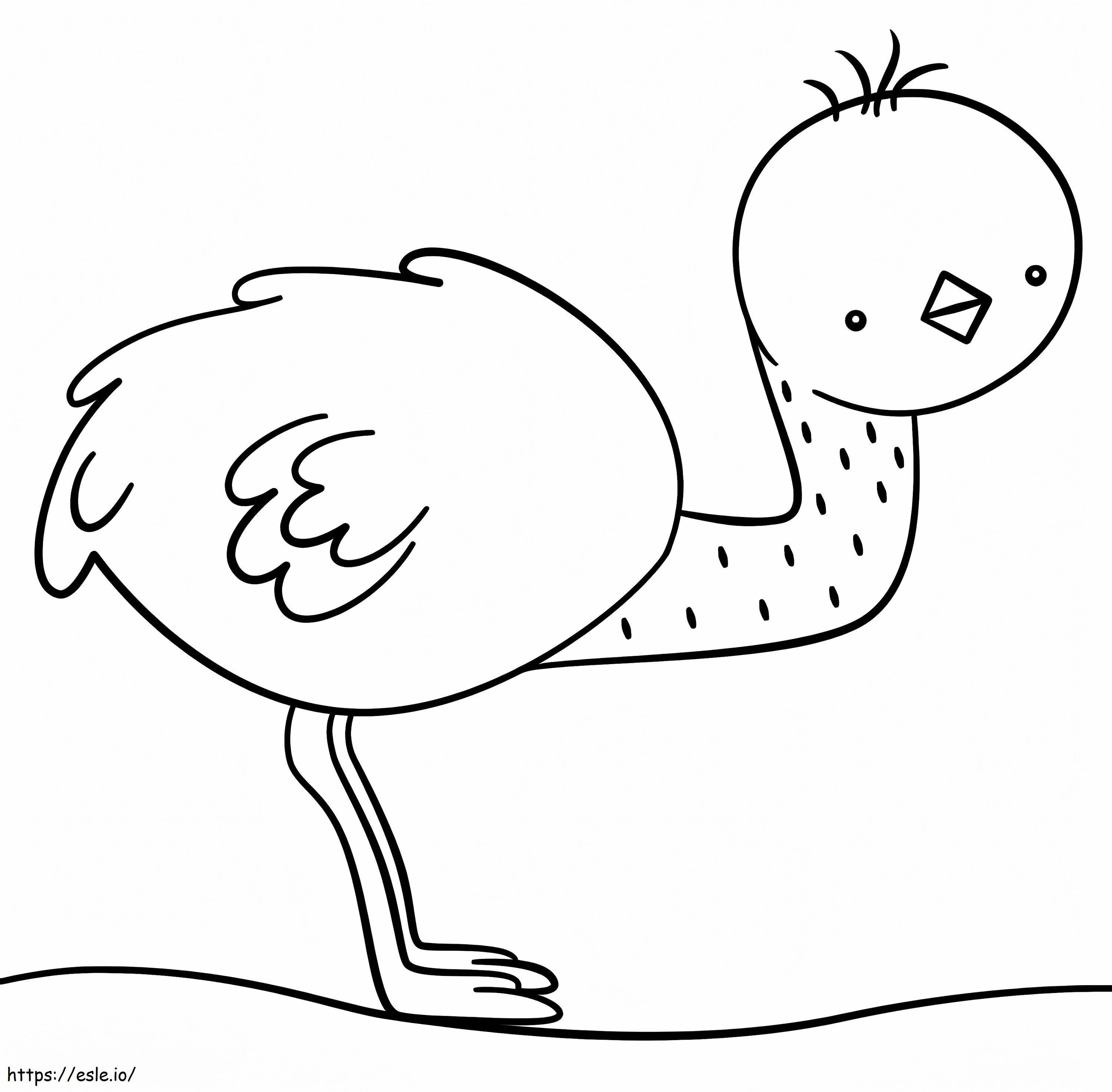 Kleiner süßer Emu ausmalbilder