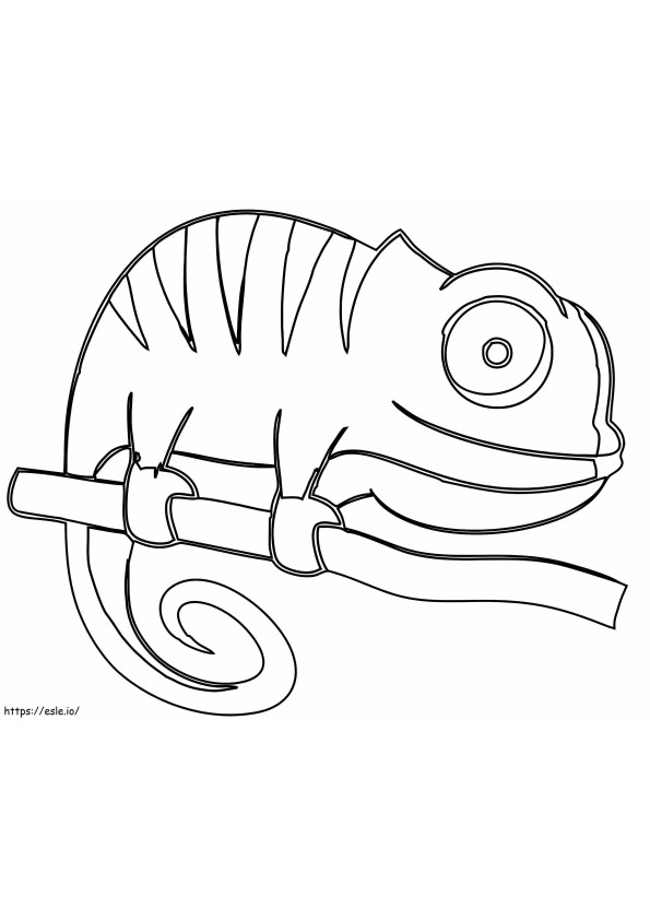 Coloriage Joyeux caméléon à imprimer dessin