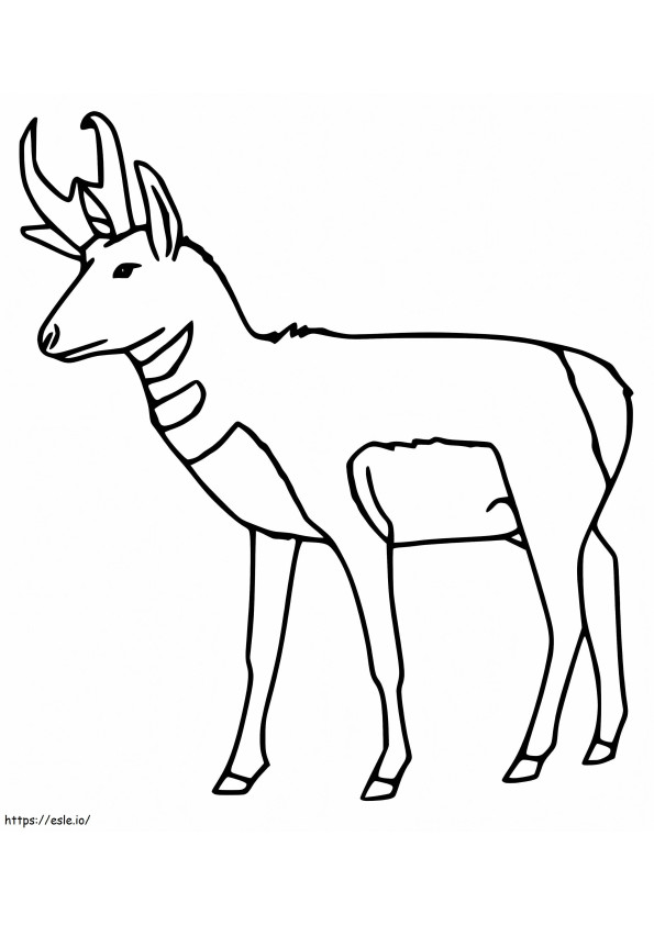 Free Printable Pronghorn coloring page