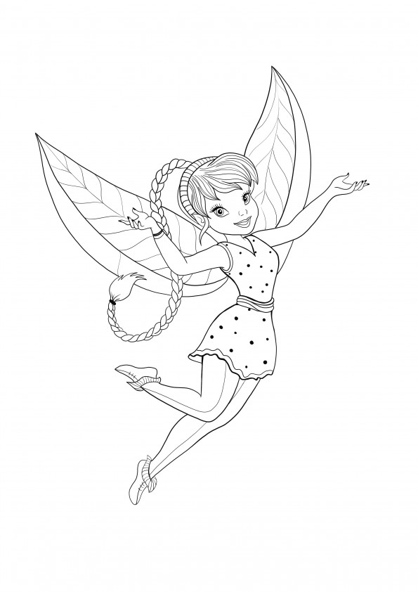 Fawn-flying fairy to download and print for free