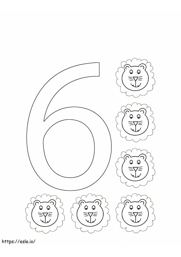 Number Six Six coloring page
