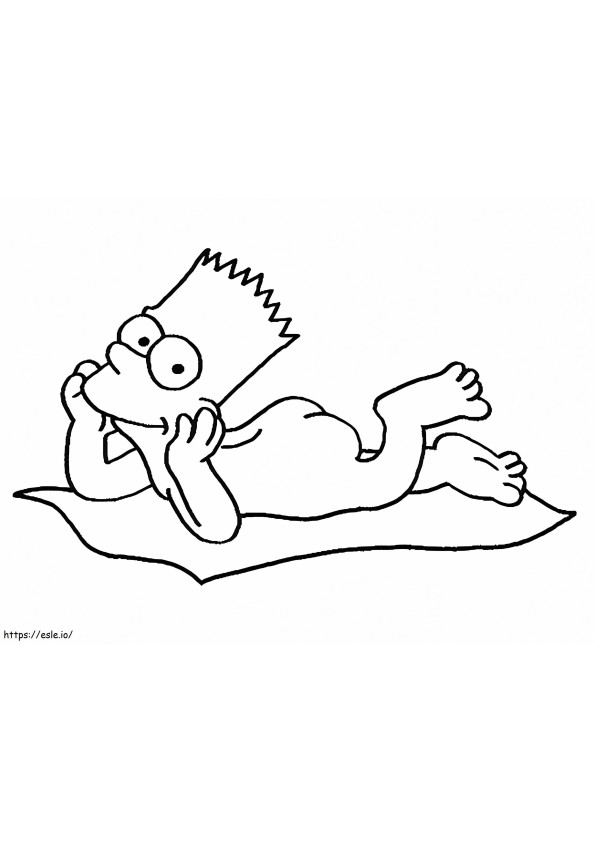 Funny Bart Simpson coloring page