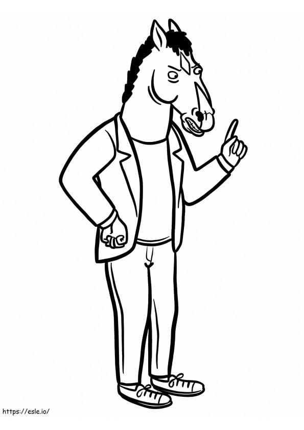 Bojack Horseman Angry coloring page