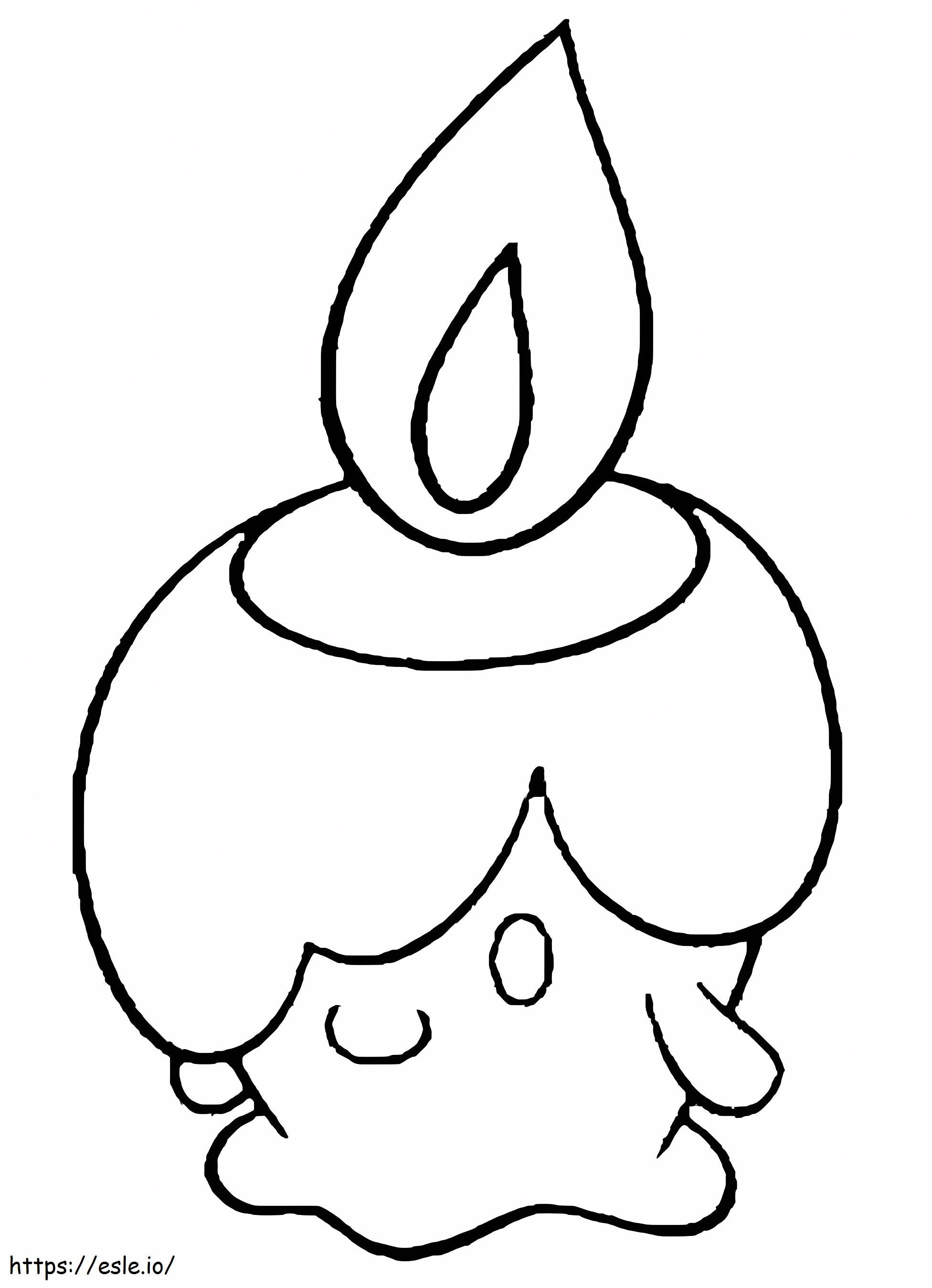 Cute Litwick Pokemon coloring page