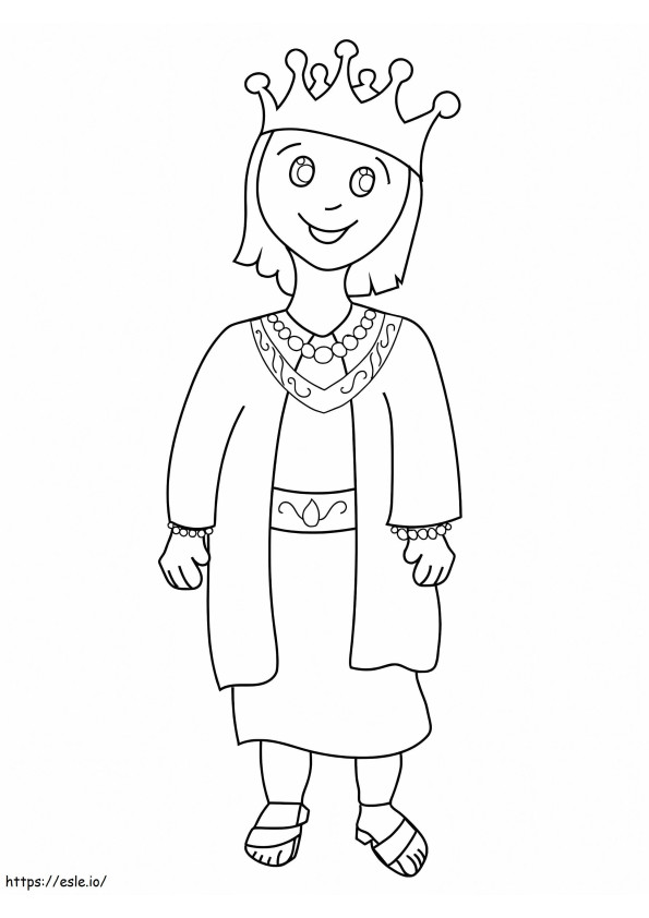 Little King Smiling coloring page