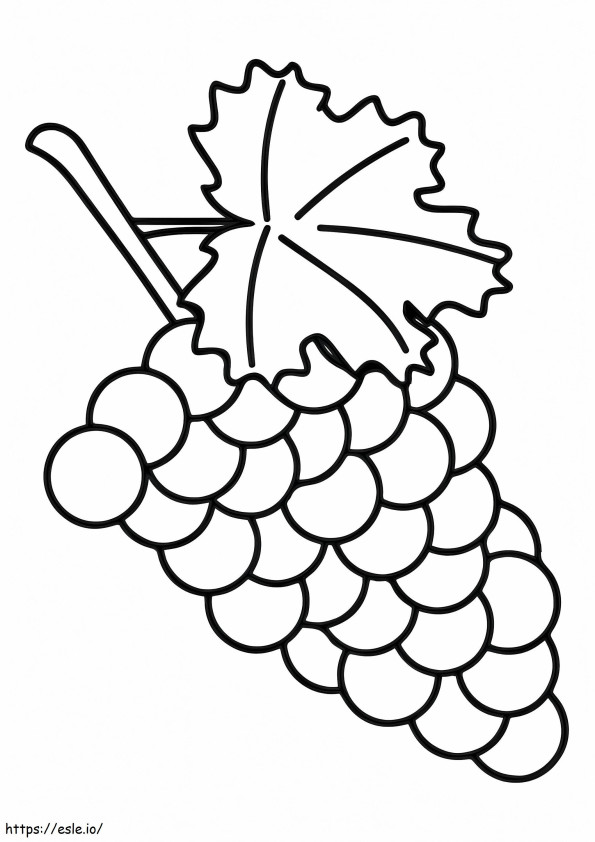 Adorable Grapes coloring page