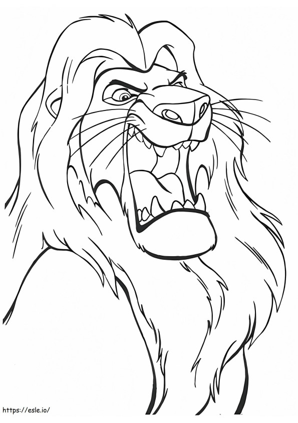 1560501825 Angry Mufasa A4 coloring page