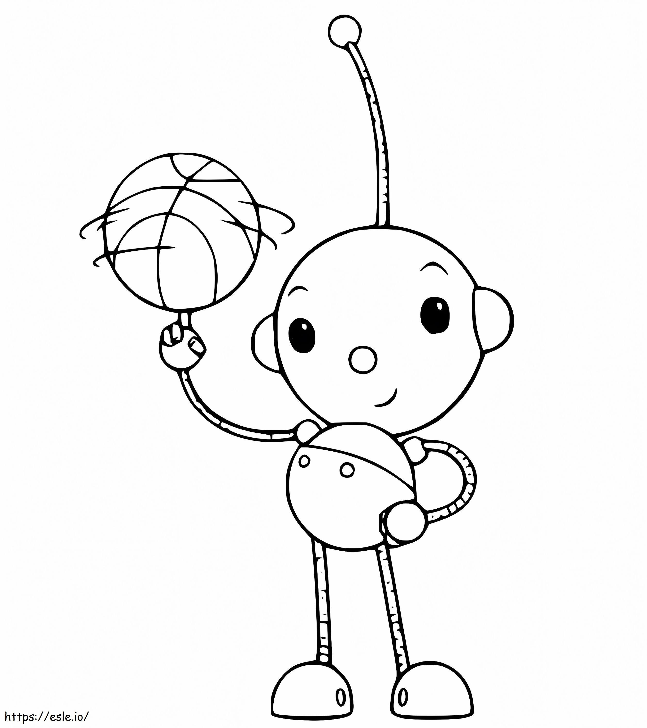 Olie Polie And Ball coloring page