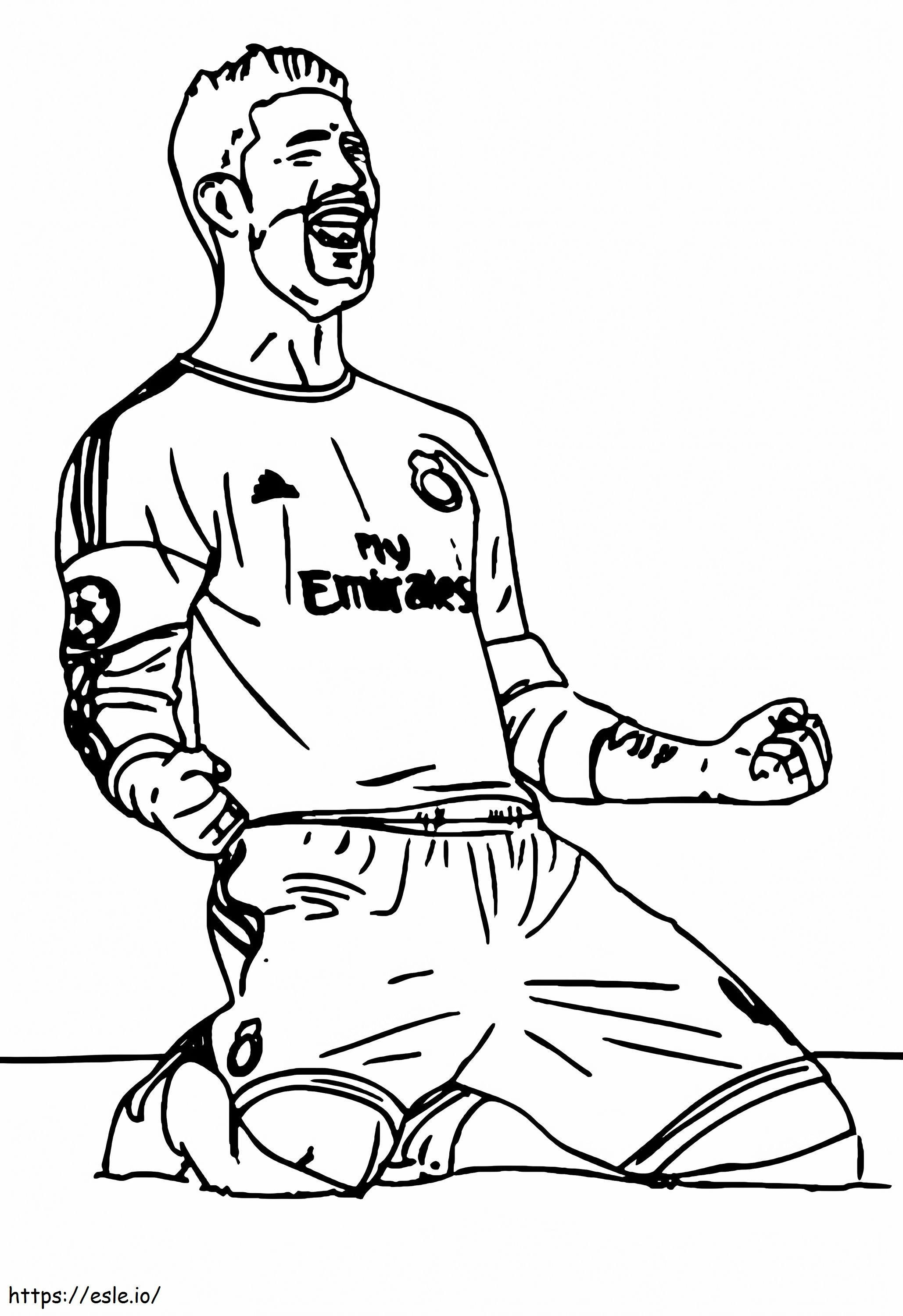 Sergio Ramos 3 coloring page