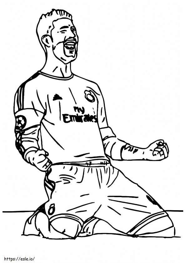 Coloriage Sergio Ramos 3 à imprimer dessin