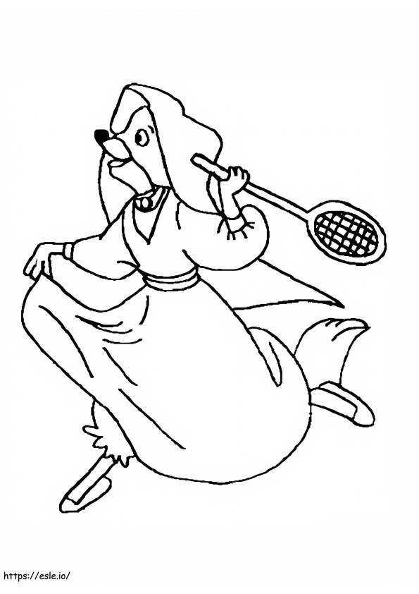 Beautiful Marianne From Robin Hood coloring page
