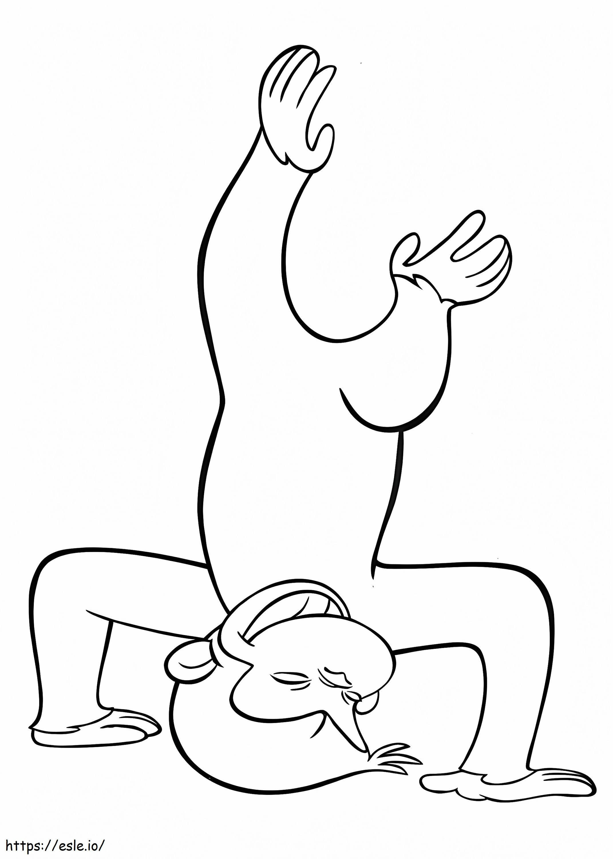 1534820478 George Handstand Pushup A4 coloring page