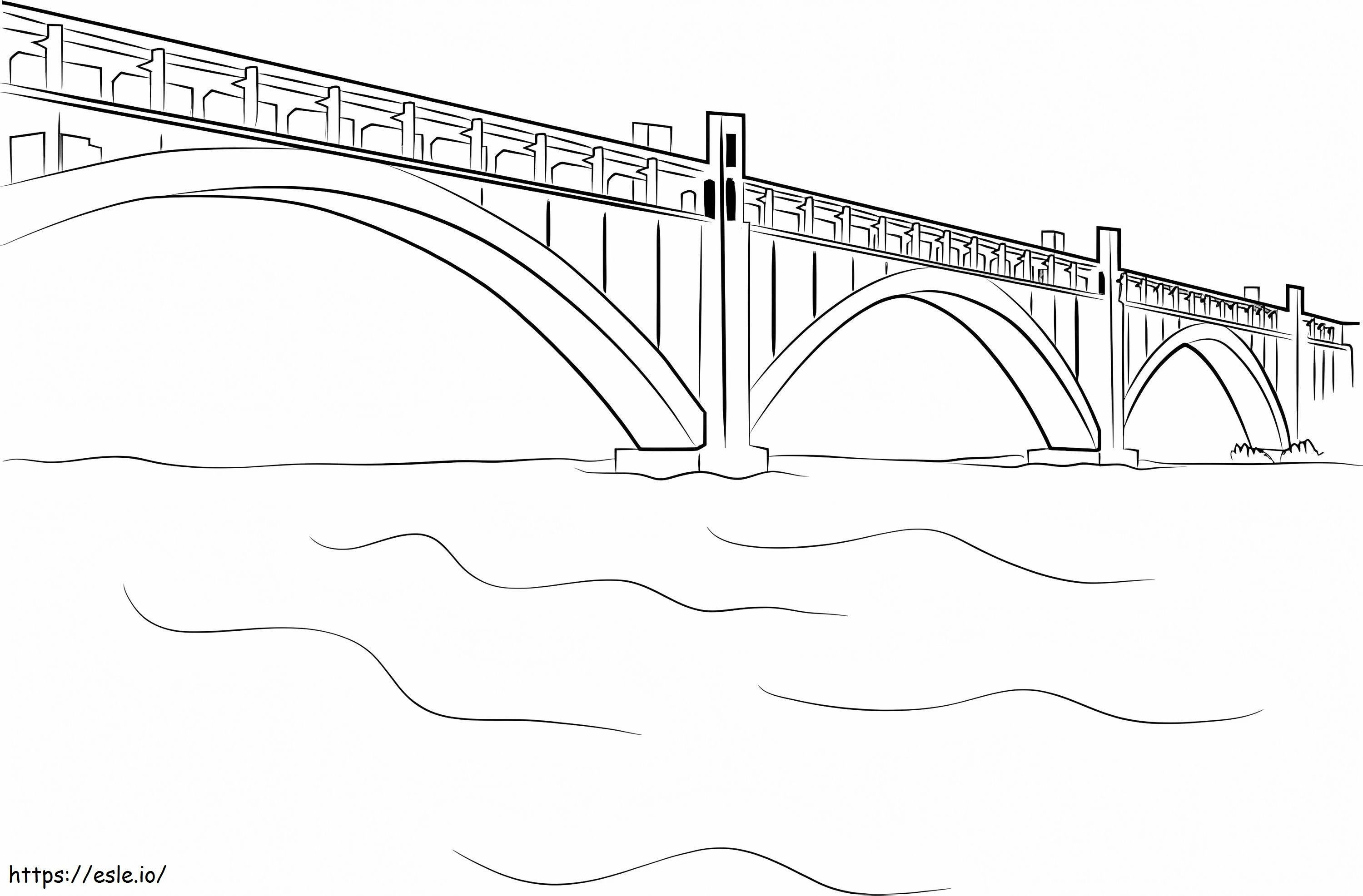 Iso silta värityskuva