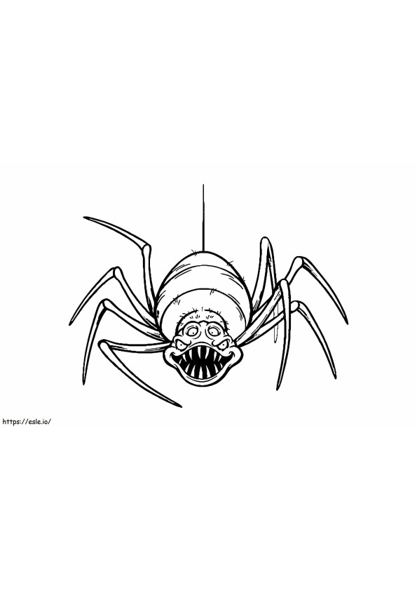 Scary Spider coloring page