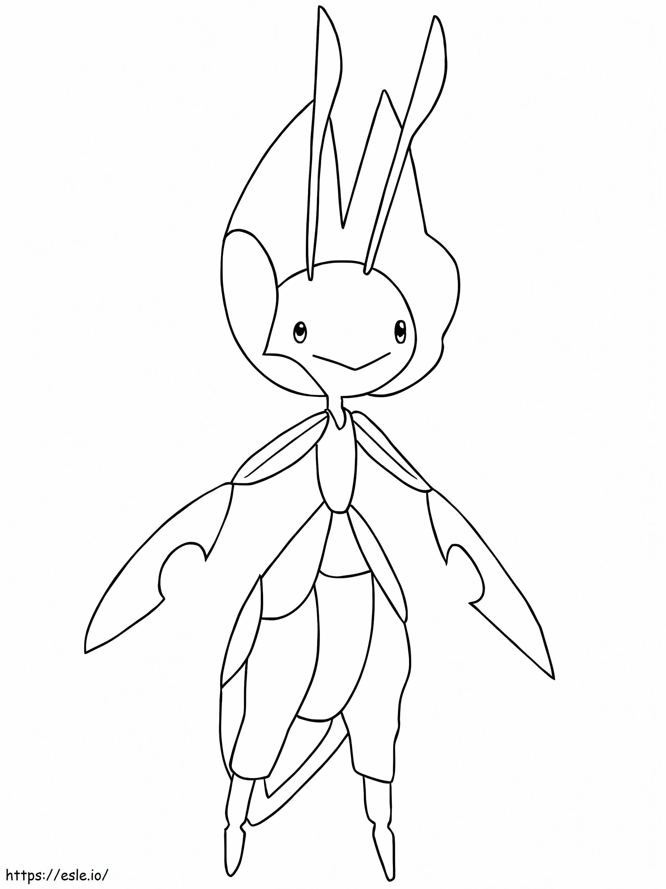 Disegno da colorare Pokémon Leavanny 1
