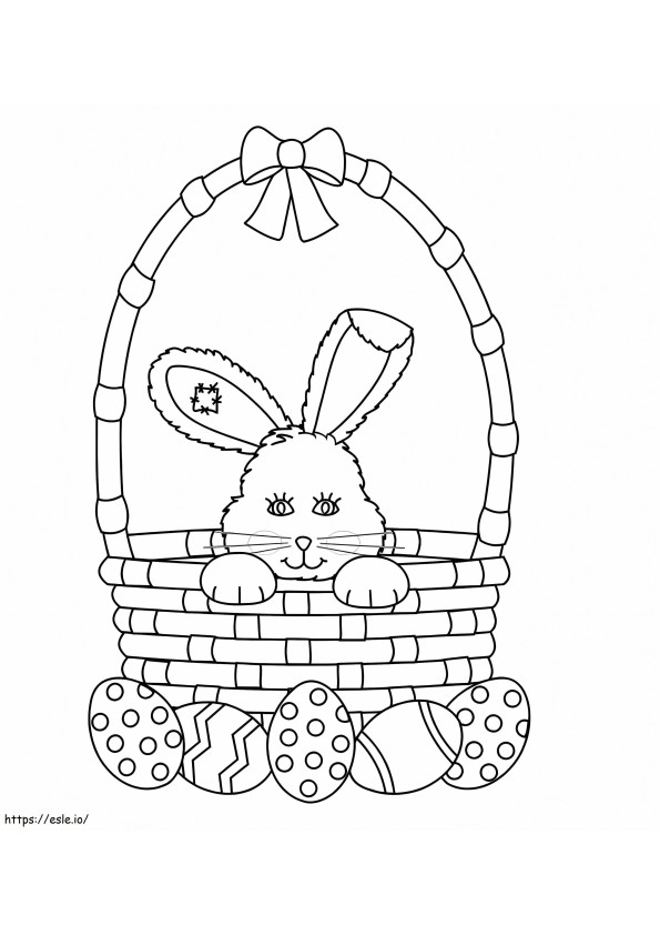 Kaninchen im Osterkorb ausmalbilder