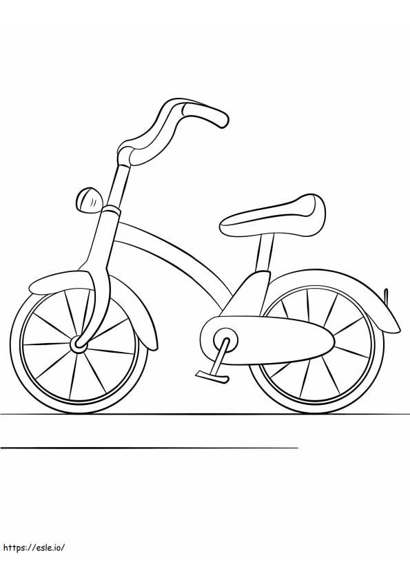 Coloriage Vélo de base à imprimer dessin