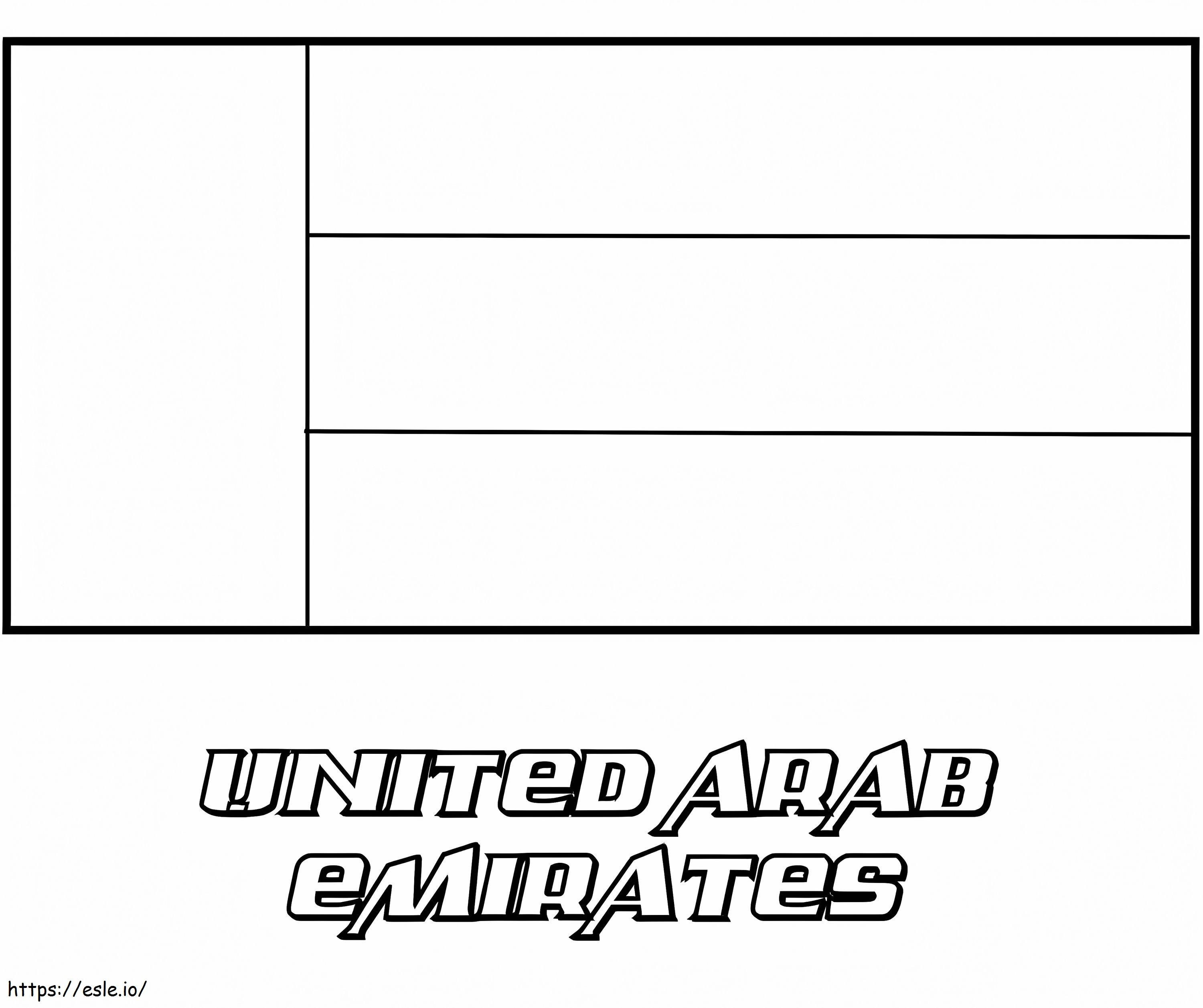 Flaga Zjednoczonych Emiratów Arabskich kolorowanka