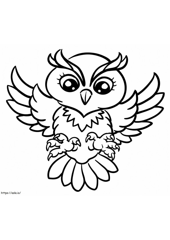 Flying Owl coloring page