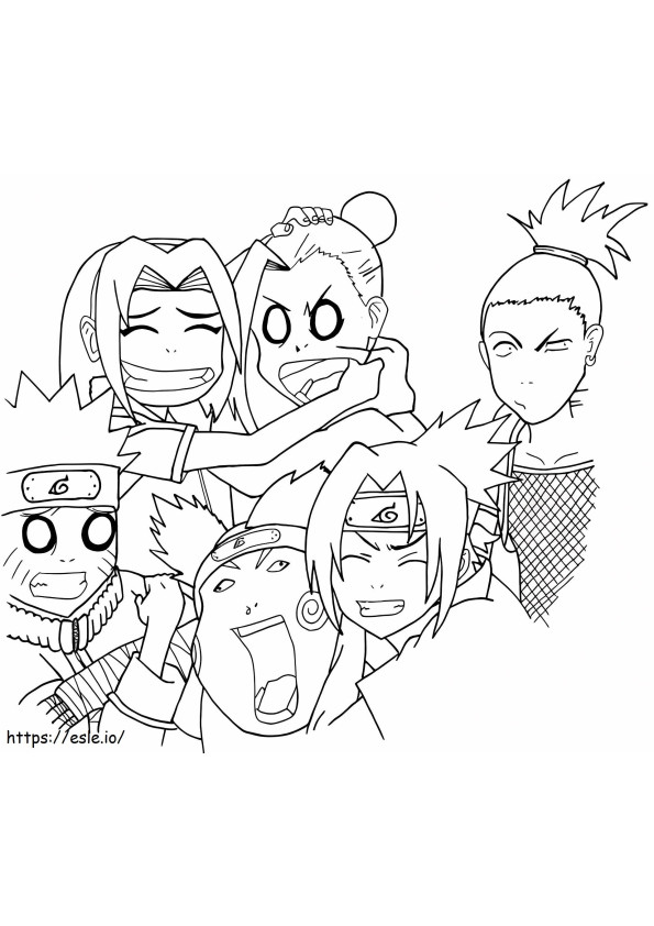 1528250363 Naruto Squad 7 And 10 coloring page