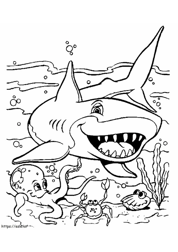 1541378519 Clipart Shark Colour 14 coloring page