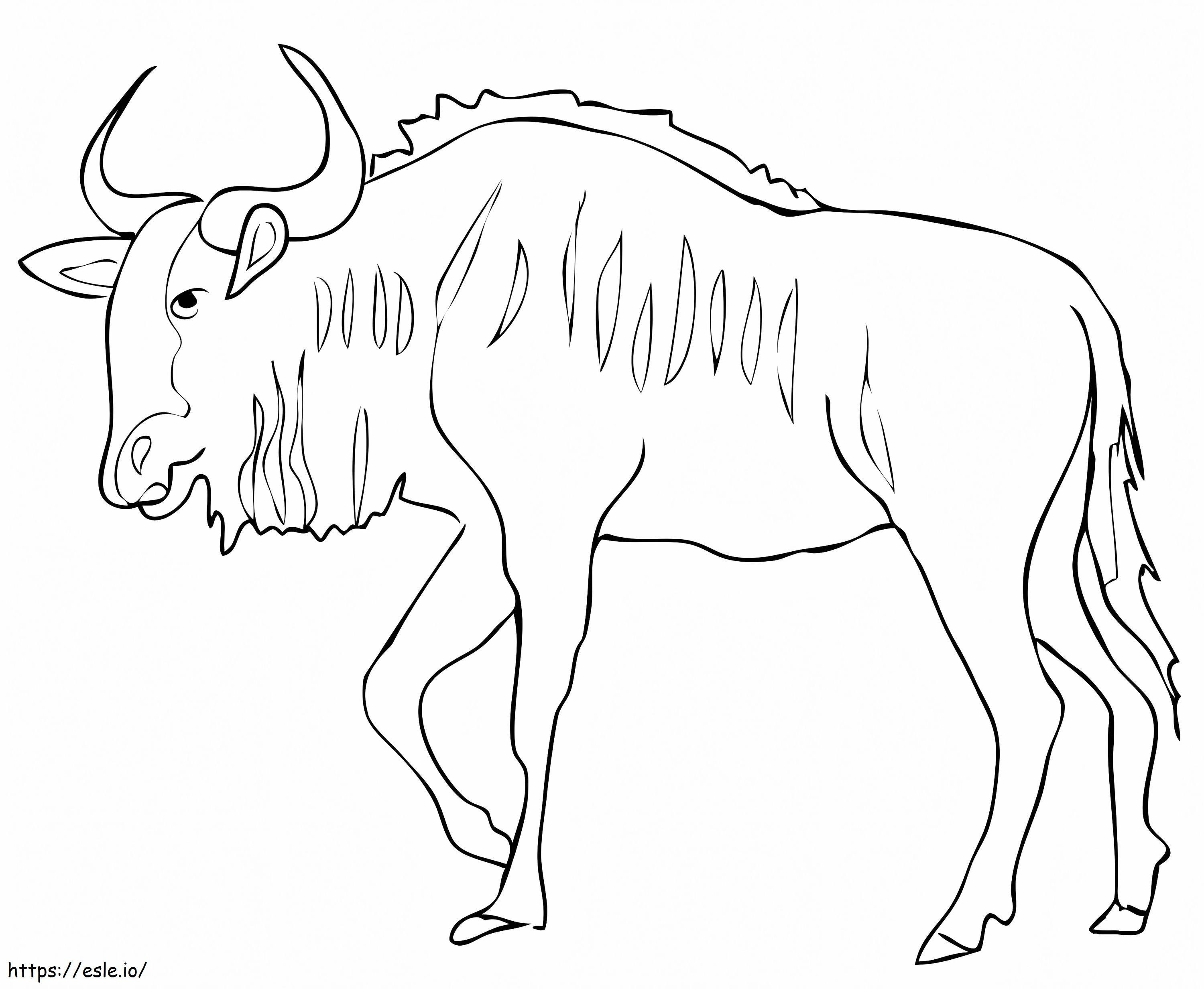 Normal Blue Wildebeest coloring page