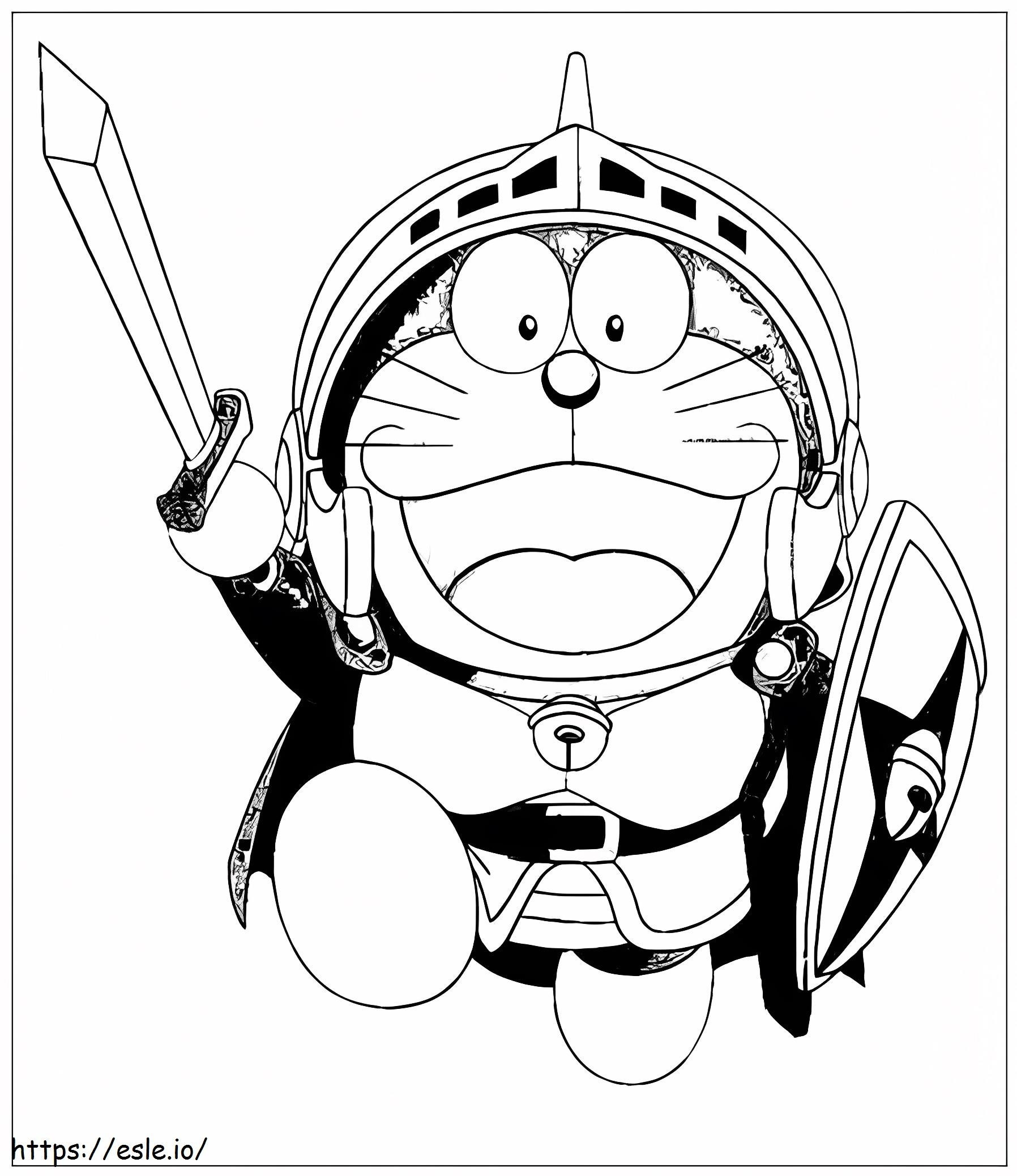 Caballero Doraemon de colorat