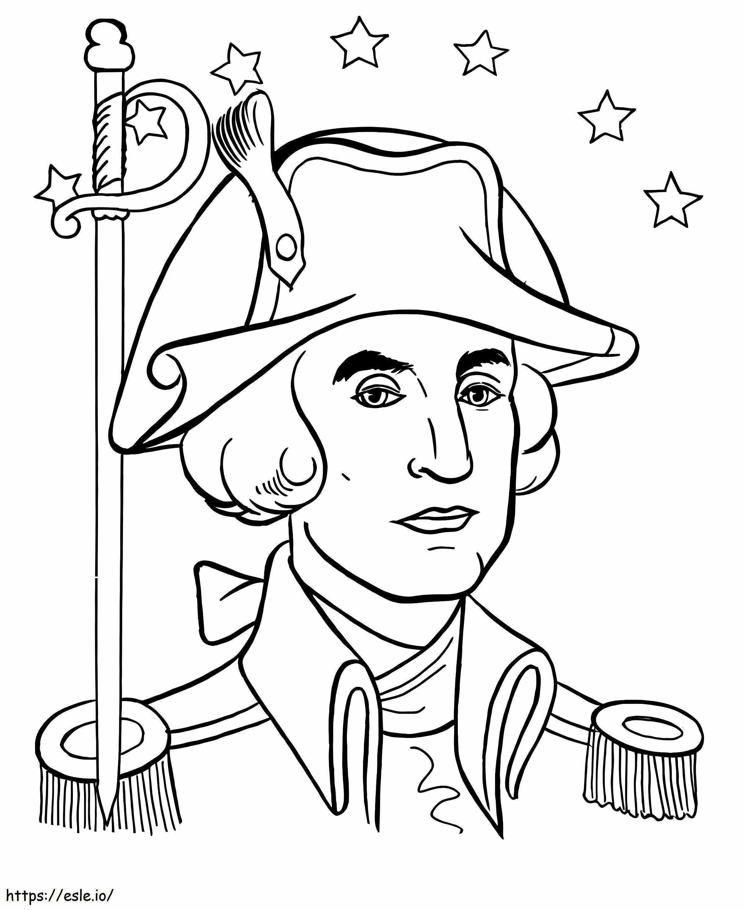 Coloriage Georges Washington 2 à imprimer dessin