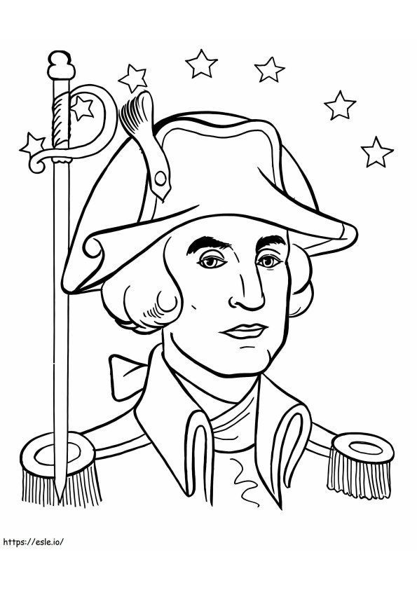George Washington2 kleurplaat