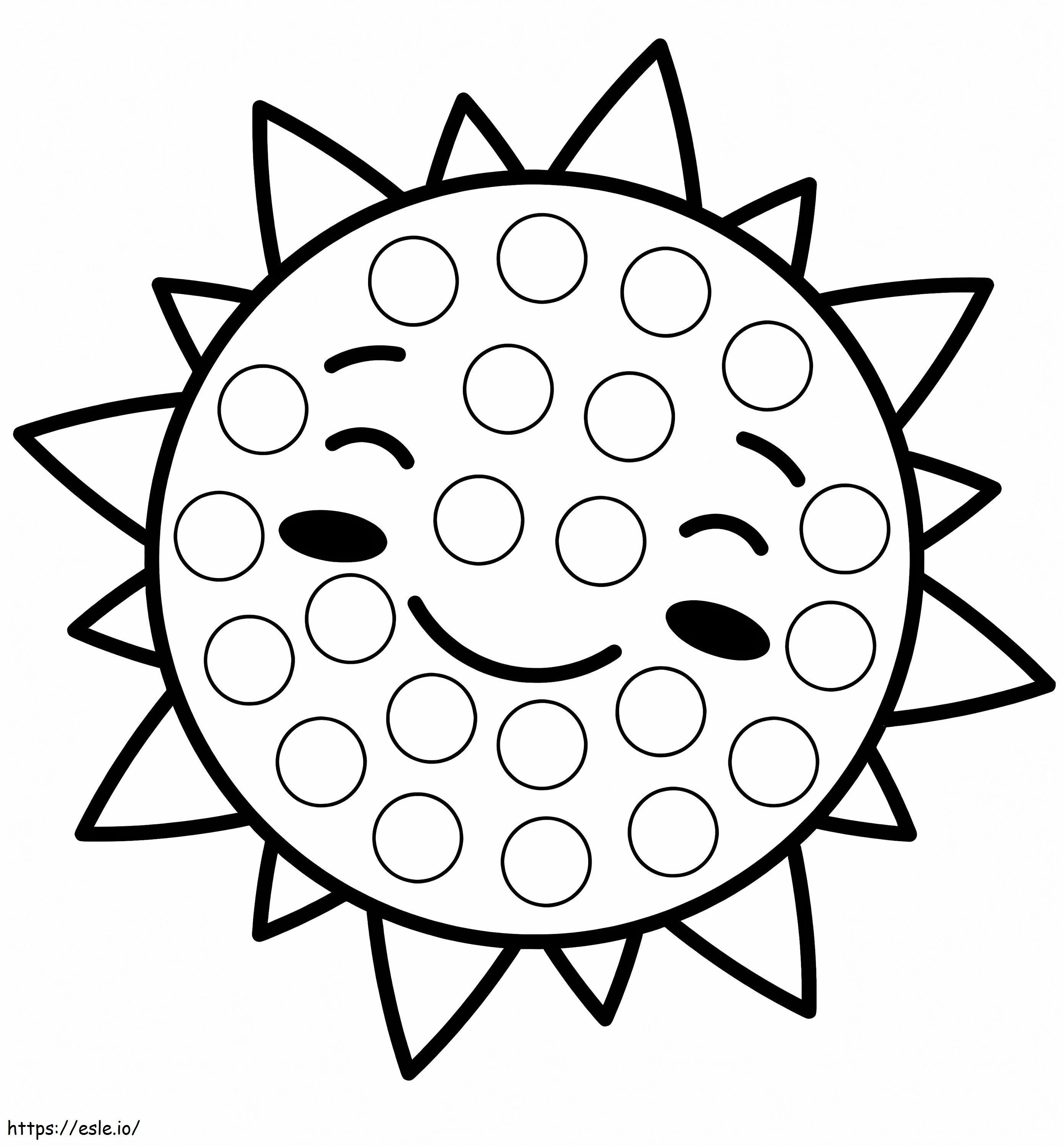 Sunshine Dot Marker coloring page