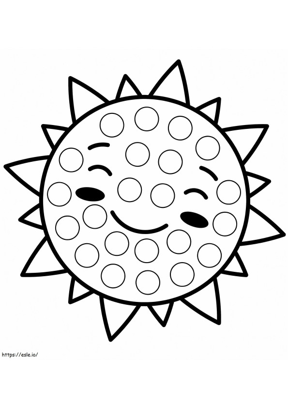 Sunshine Dot Marker coloring page