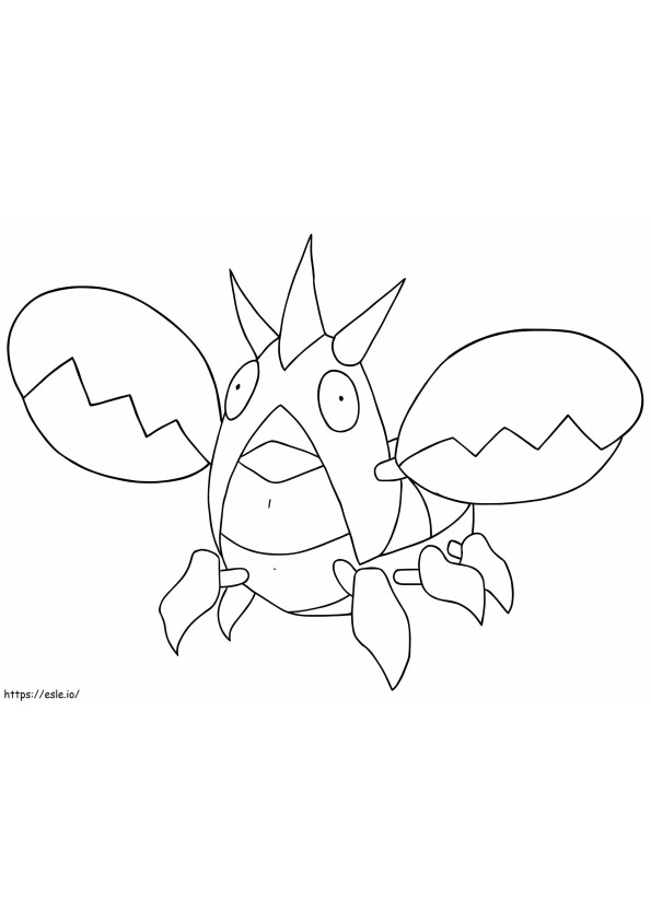 Printable Corphish Pokemon coloring page