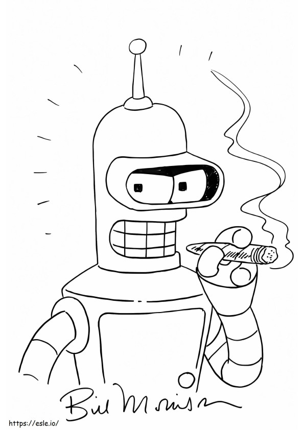 Bender pali kolorowanka