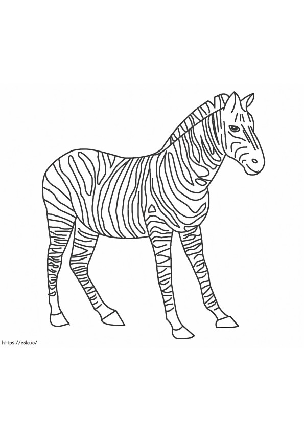 Goede Zebra kleurplaat