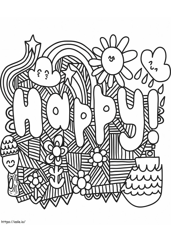 1565227571 Happy Doodle Art A4 kifestő