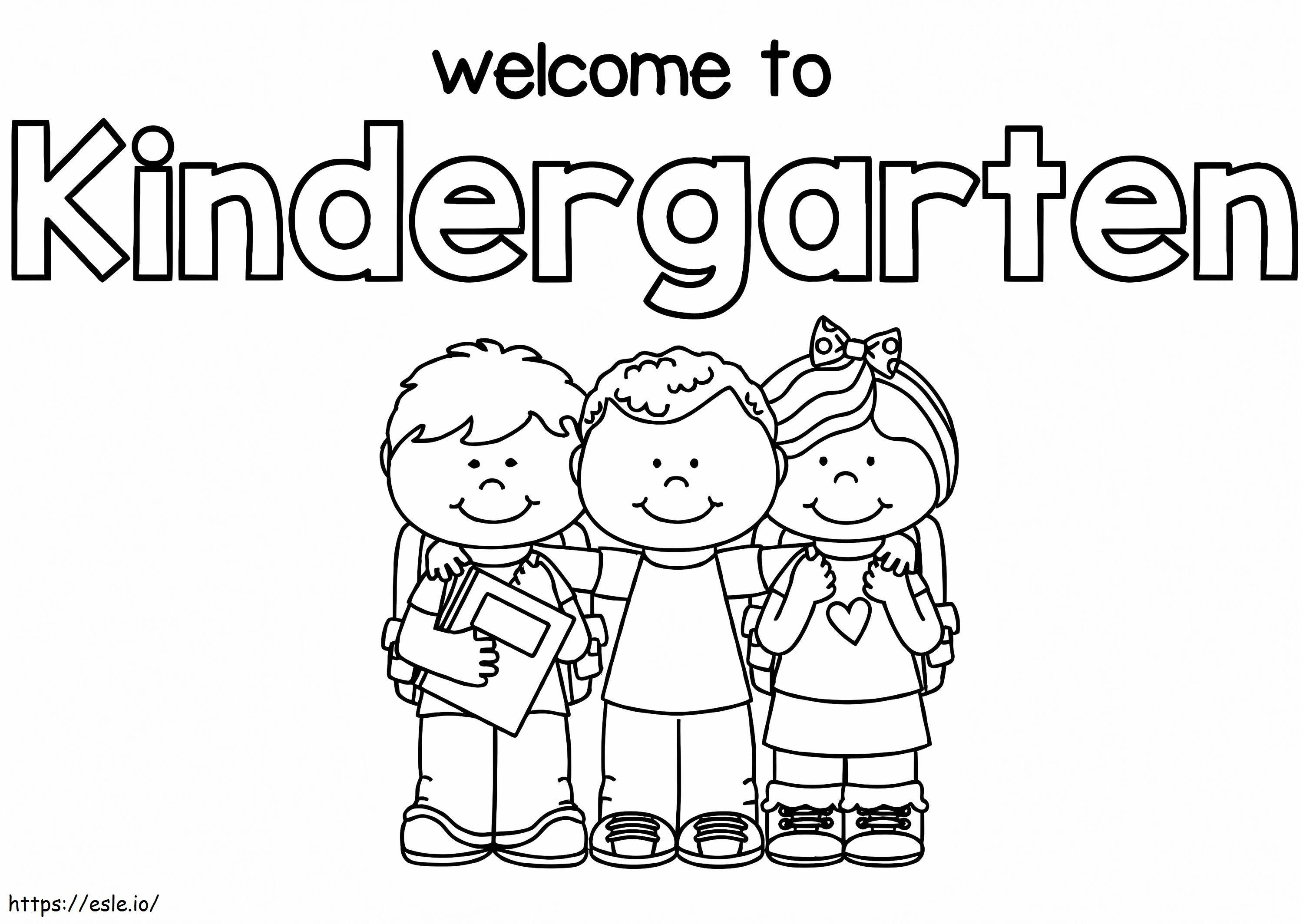 Welcome To Kindergarten 1 coloring page