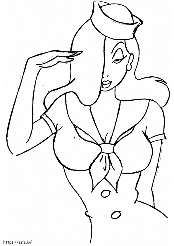 Jessica Rabbit Is Hot coloring page