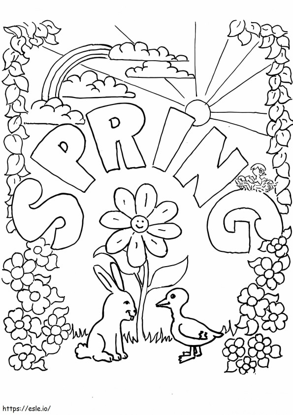 Coloriage Saisons printanières à imprimer dessin