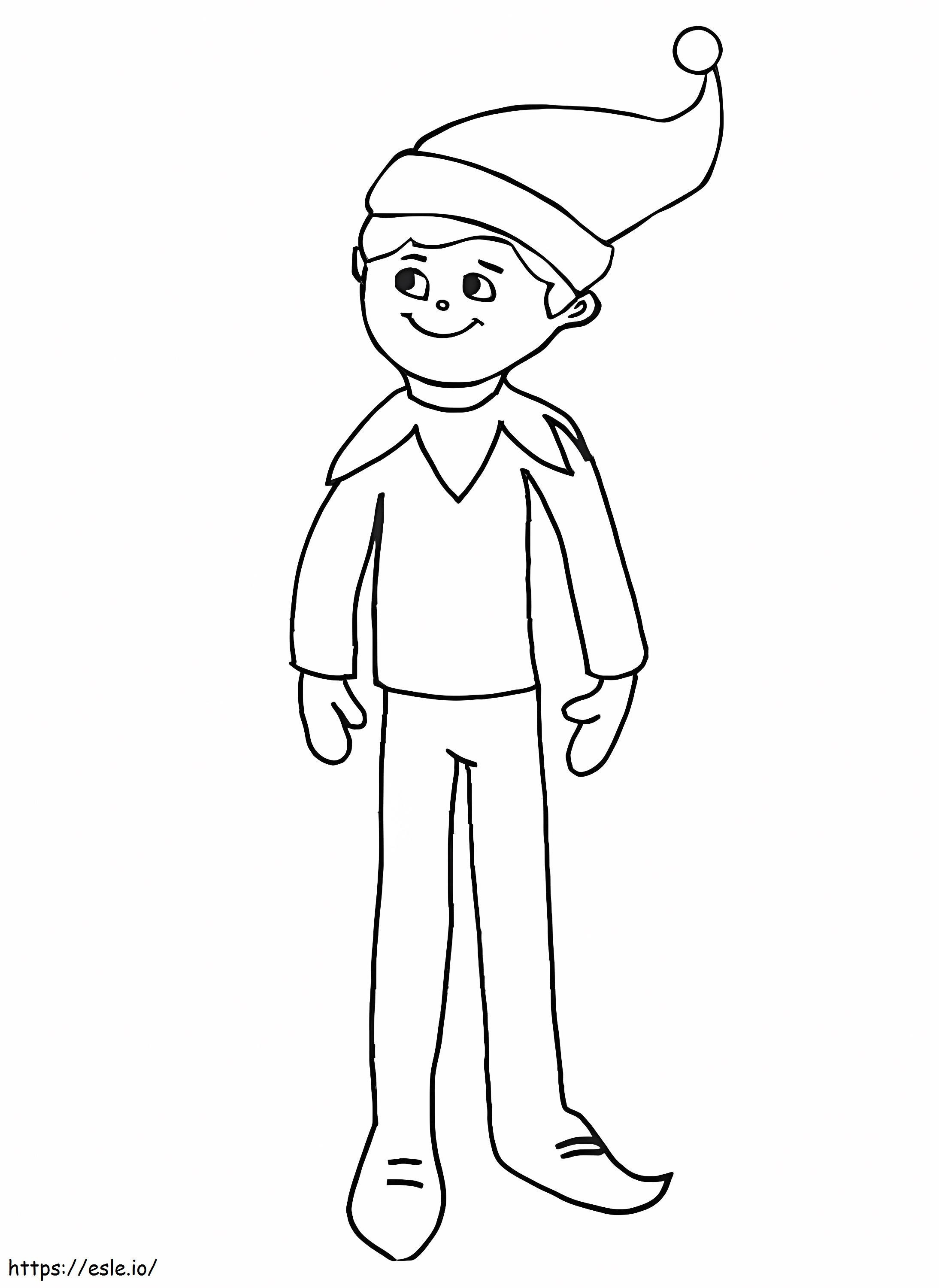 Elf Is Standing coloring page