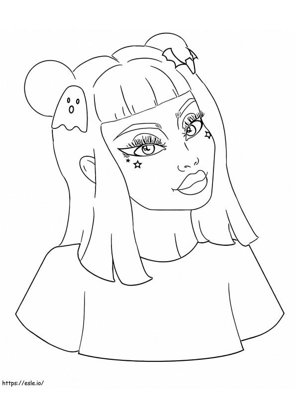 Girl With Beautiful Makeup coloring page