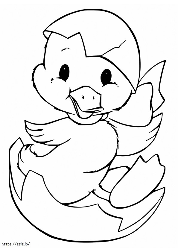Free Printable Duckling coloring page