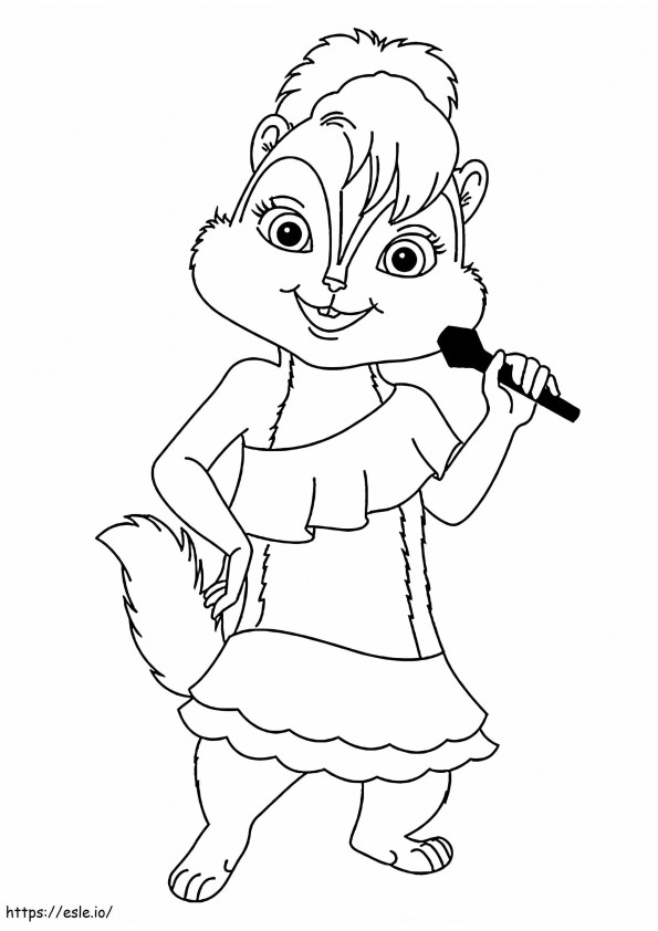 Brittany Singing coloring page