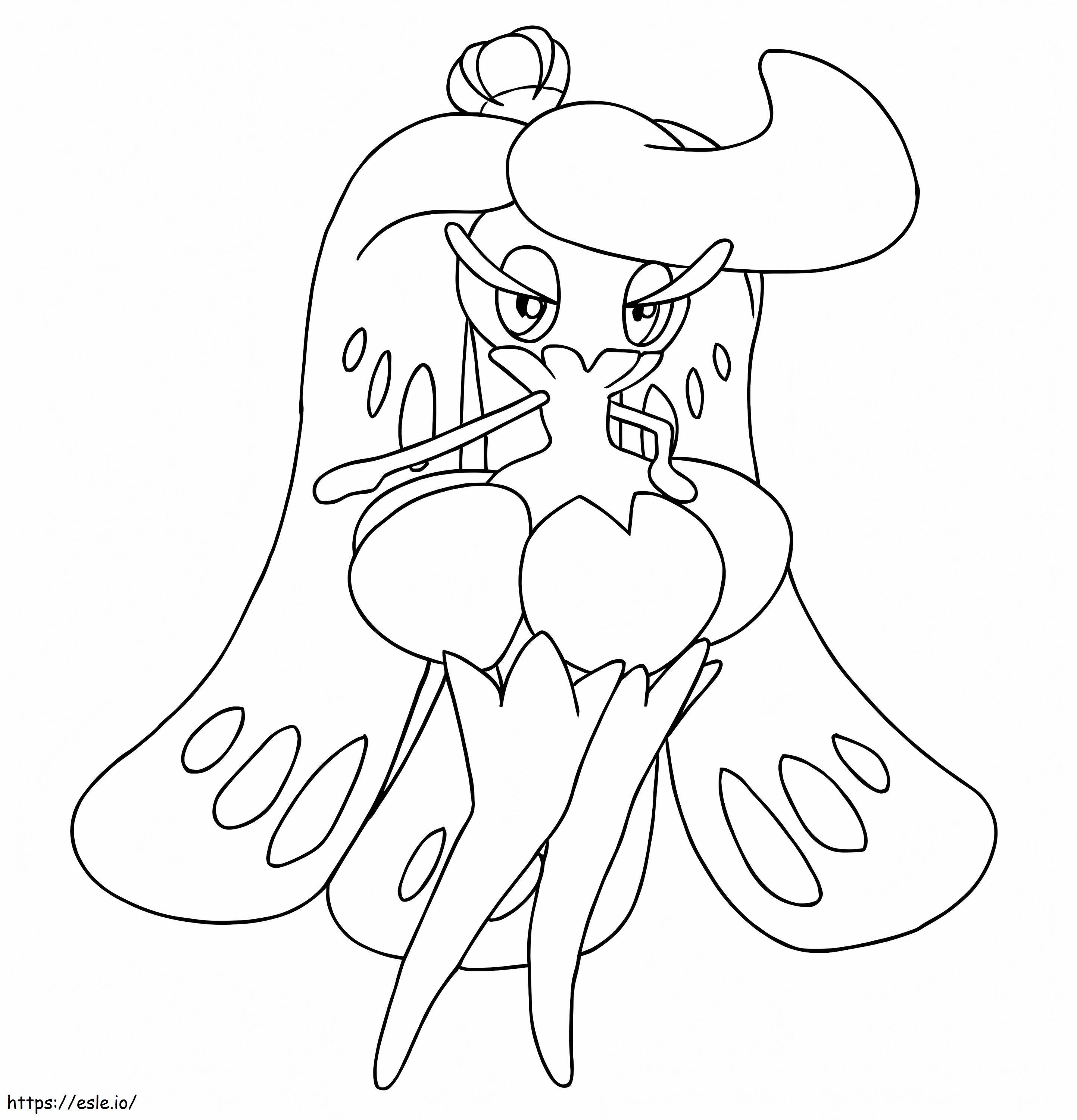 Cute Tsareena Pokemon coloring page